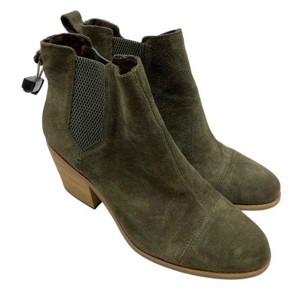 Boots Ankle Heels By Toms In Green, Size: 11 For Discount