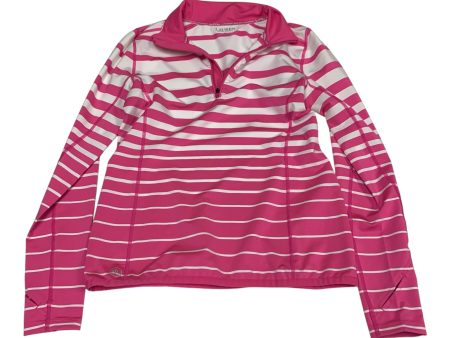 Athletic Sweatshirt Collar By Lauren By Ralph Lauren In Pink & White, Size: S For Discount