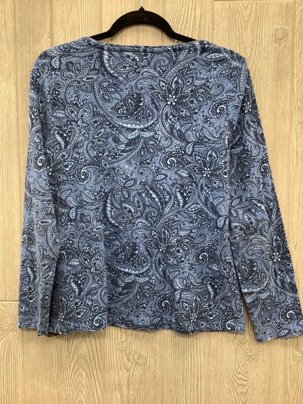 Top Long Sleeve By Talbots In Blue, Size: Lp Online now