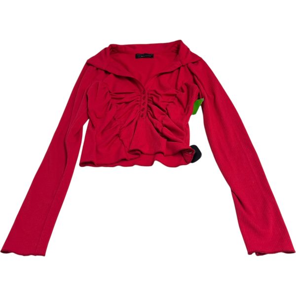 Top Long Sleeve By Urban Outfitters In Red, Size: L For Cheap