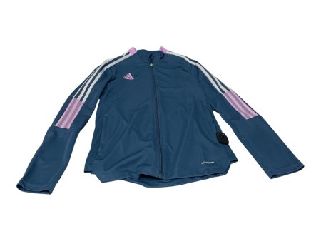 Athletic Jacket By Adidas In Blue, Size: S For Sale