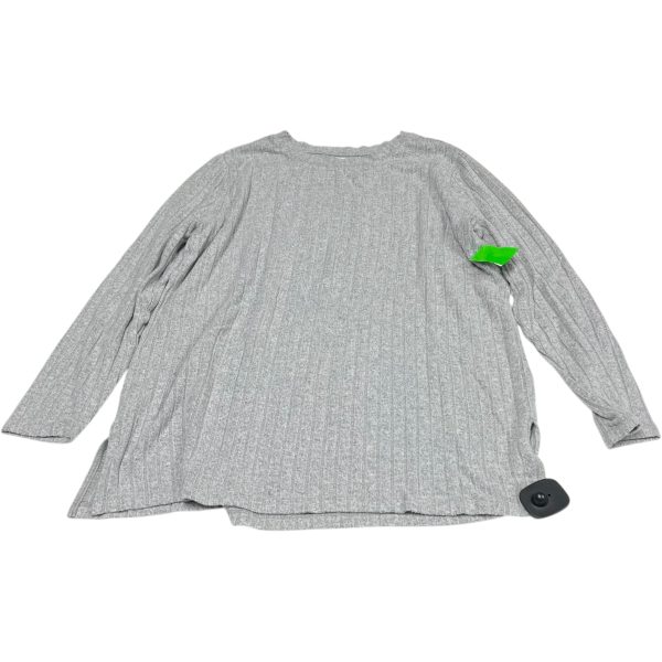 Top Long Sleeve By Lou And Grey In Grey, Size: Xl Cheap