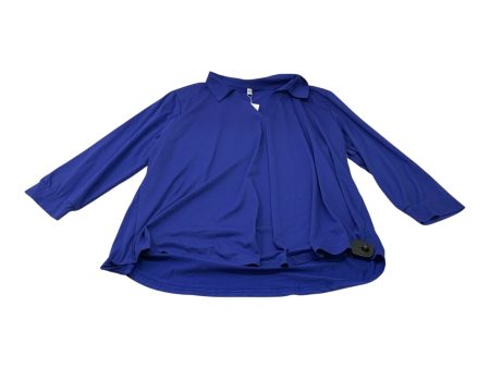 Top Long Sleeve By New Choice In Blue, Size: 3x Online now