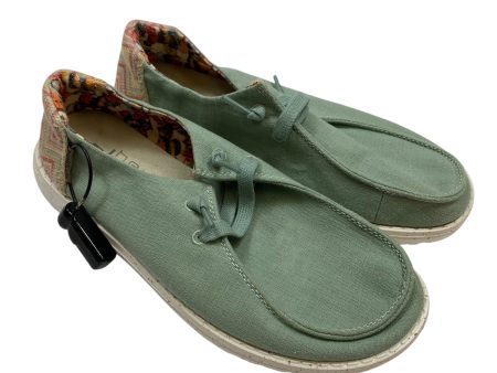 Shoes Flats By Hey Dude In Green, Size: 7 Sale