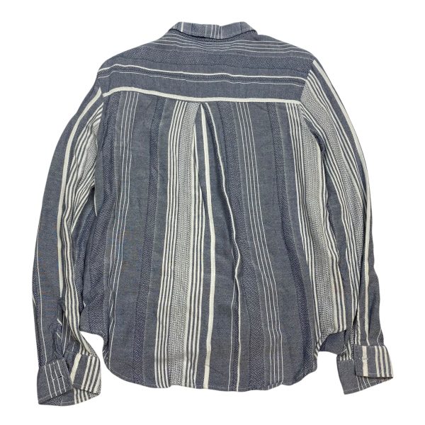 Top Long Sleeve By Maeve In Blue & White, Size: S Fashion