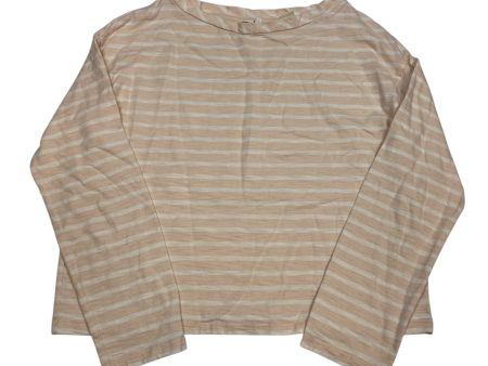 Top Long Sleeve By Levis In Pink & White, Size: M Online Sale