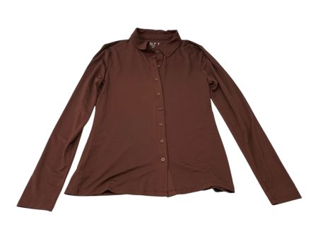 Top Long Sleeve By Loft In Brown, Size: Xs Online Sale