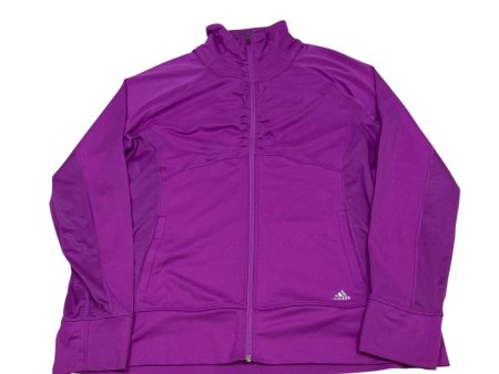 Athletic Jacket By Adidas In Purple, Size: 2x For Cheap