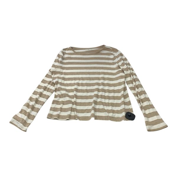 Top Long Sleeve By Talbots In Brown & Cream, Size: Sp on Sale