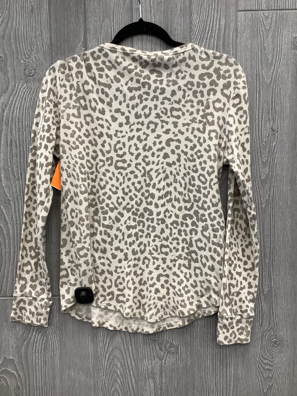 Top Long Sleeve By Lucky Brand In Animal Print, Size: L Online now