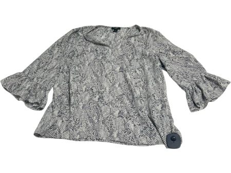 Blouse Long Sleeve By Ann Taylor In Grey, Size: Sp Sale