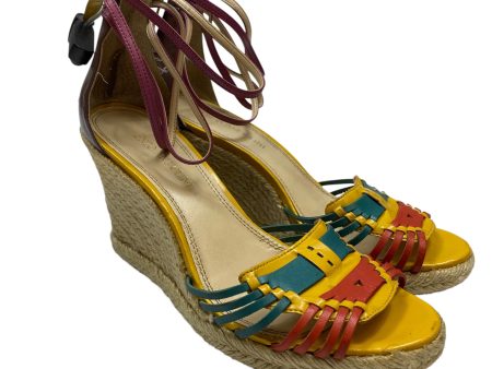 Sandals Heels Wedge By Enzo Angiolini In Multi-colored, Size: 8.5 For Sale