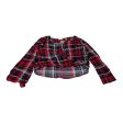 Top Long Sleeve By Vestique In Plaid Pattern, Size: M on Sale