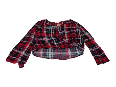 Top Long Sleeve By Vestique In Plaid Pattern, Size: M on Sale