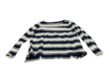 Top Long Sleeve By Talbots In Blue & White, Size: Mp For Cheap