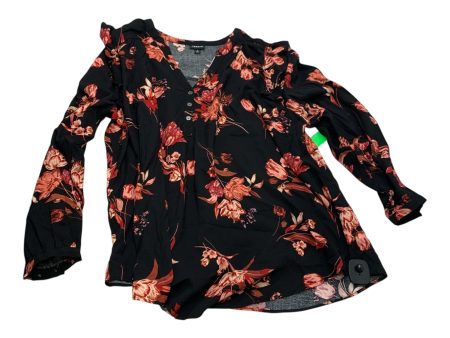 Top Long Sleeve By Torrid In Black & Red, Size: 3x For Discount