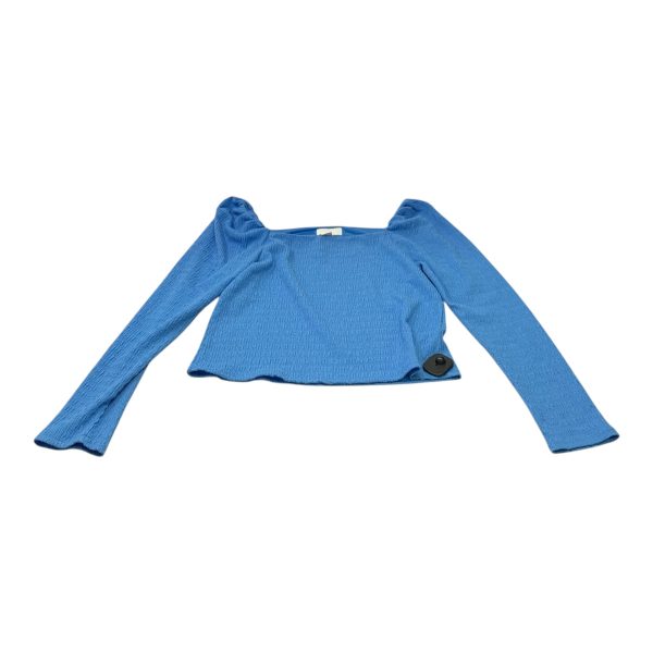 Top Long Sleeve By H&m In Blue, Size: M For Cheap