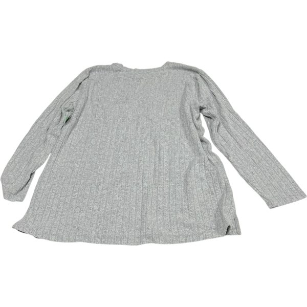 Top Long Sleeve By Lou And Grey In Grey, Size: Xl Cheap