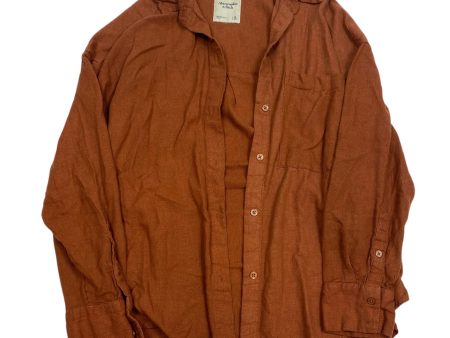 Top Long Sleeve By Abercrombie And Fitch In Orange, Size: M Online now