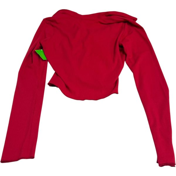 Top Long Sleeve By Urban Outfitters In Red, Size: L For Cheap