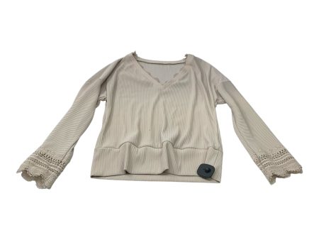 Top Long Sleeve By Shein In Cream, Size: S Cheap