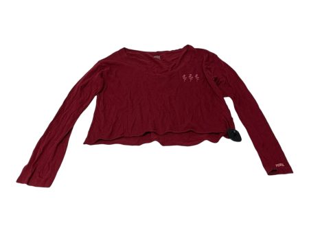 Top Long Sleeve By Pink In Red, Size: Xs Sale