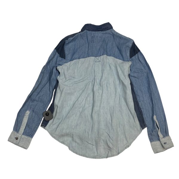 Top Long Sleeve By Rails In Blue Denim, Size: Xs on Sale