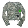 Top Long Sleeve By Meraki In Cream & Green, Size: L Online Sale