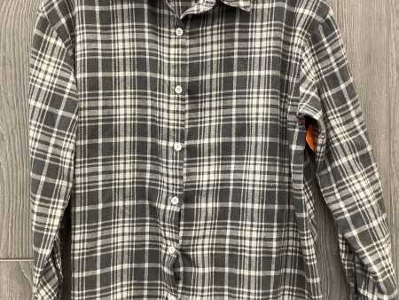 Top Long Sleeve By Shelby And Palmer In Plaid Pattern, Size: M Online