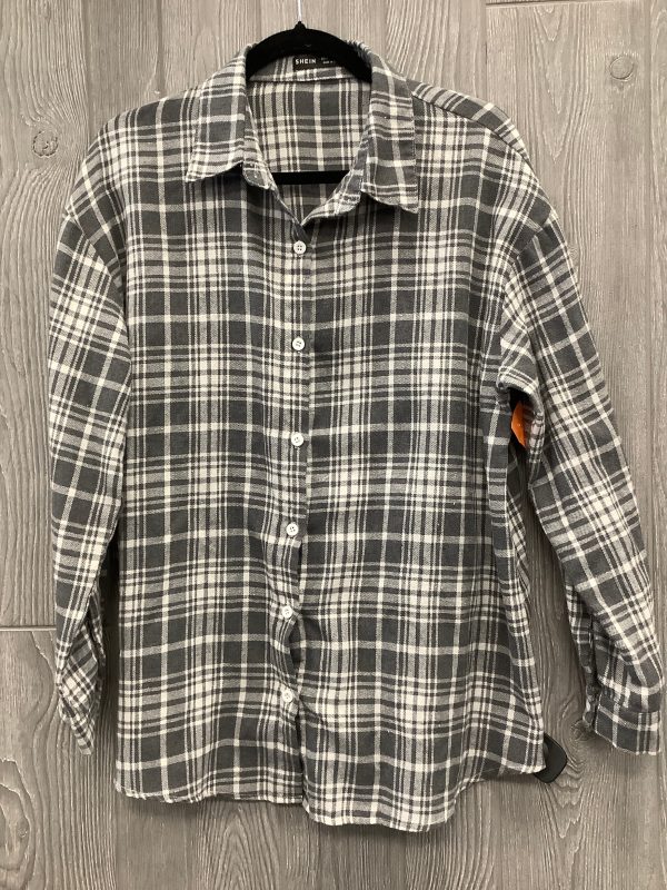 Top Long Sleeve By Shelby And Palmer In Plaid Pattern, Size: M Online