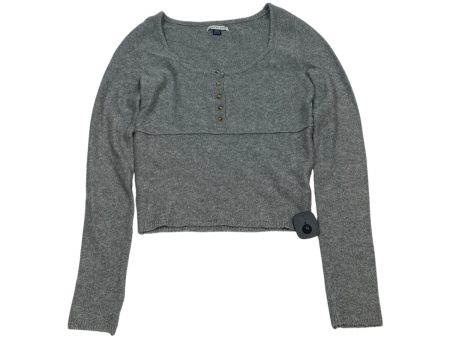 Top Long Sleeve By American Eagle In Grey, Size: M Sale