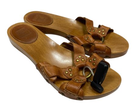 Sandals Designer By Frye In Brown, Size: 7.5 Cheap