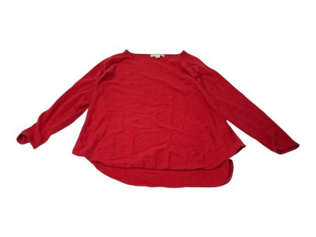 Top Long Sleeve Basic By Michael By Michael Kors In Red, Size: L Hot on Sale