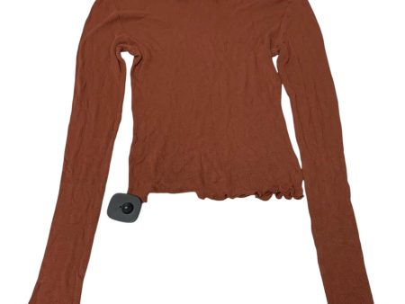 Top Long Sleeve By Abound In Orange, Size: Xs Online Hot Sale