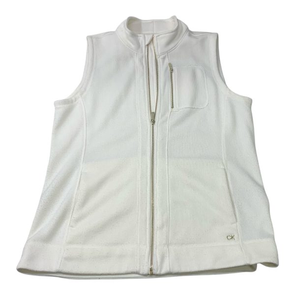 Vest Sweater By Calvin Klein In White, Size: L Hot on Sale