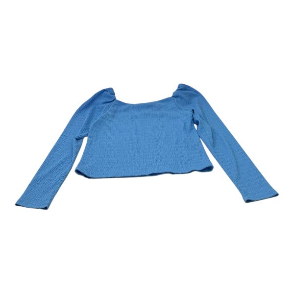 Top Long Sleeve By H&m In Blue, Size: M For Cheap