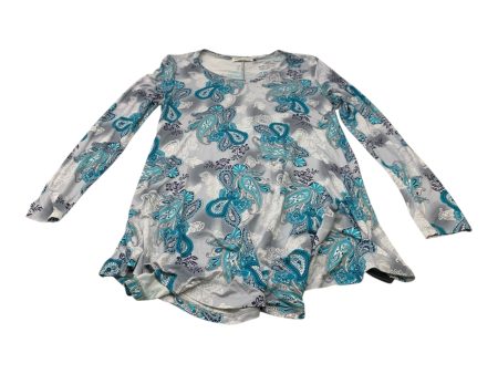 Top Long Sleeve By BeiShengGT In Blue & Grey, Size: L Online Sale