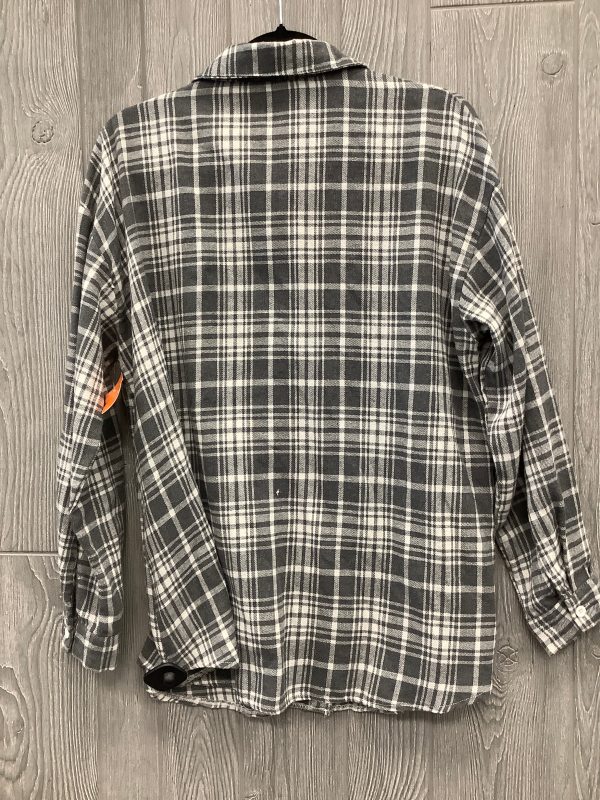 Top Long Sleeve By Shelby And Palmer In Plaid Pattern, Size: M Online