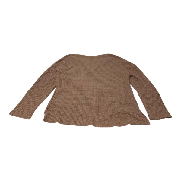 Top Long Sleeve By Pink M Style In Brown, Size: M For Discount