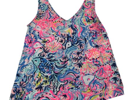 Top Sleeveless Designer By Lilly Pulitzer In Blue & Pink, Size: S Online Hot Sale