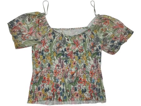 Top Short Sleeve By Anthropologie In Floral Print, Size: S For Discount