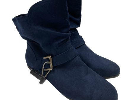 Boots Ankle Flats By True Craft In Navy, Size: 10 Online now