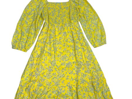 Dress Casual Midi By Draper James Rsvp In Yellow, Size: Xxl For Sale