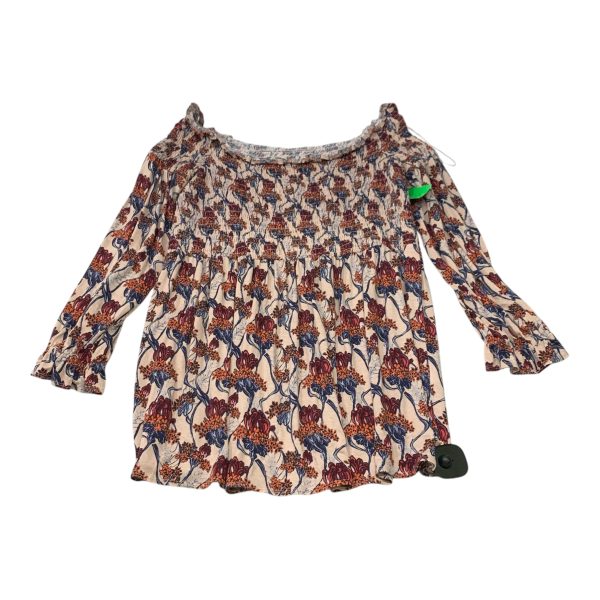 Top Long Sleeve By Melrose And Market In Floral Print, Size: L For Discount