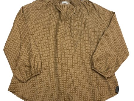 Top Long Sleeve By Bucket List In Tan, Size: M Supply