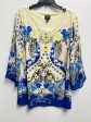 Top Long Sleeve By Jm Collections In Blue & Yellow, Size: Xl For Sale