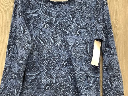 Top Long Sleeve By Talbots In Blue, Size: Lp Online now