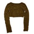 Top Long Sleeve By Papermoon In Brown, Size: L For Discount