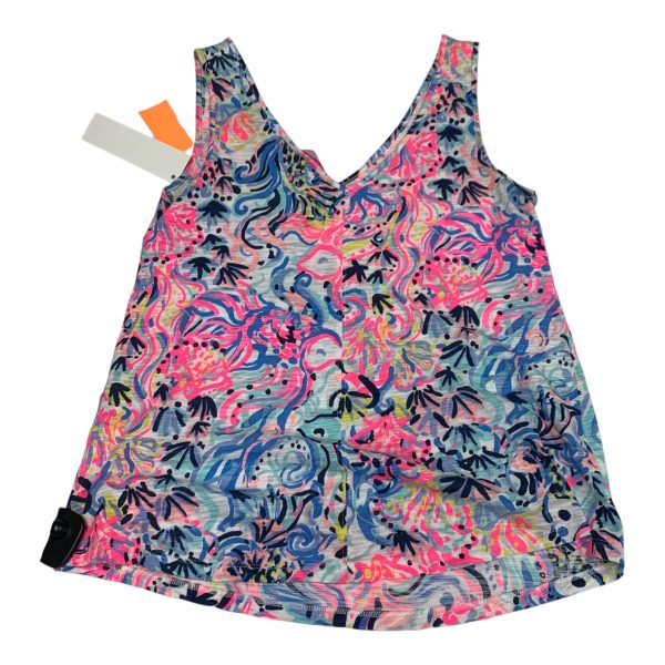 Top Sleeveless Designer By Lilly Pulitzer In Blue & Pink, Size: S Online Hot Sale