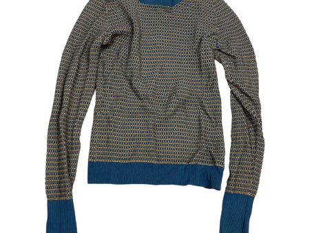 Top Long Sleeve By Zara In Blue & Brown, Size: M Sale